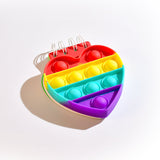 4996 Heart pattern Pop it Fidget Spiral Notebook Bubble Push Pop Fidget Silicon Toy Book Stress Relief Anxiety School Stationery Notebook - SWASTIK CREATIONS The Trend Point