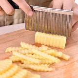 2007_Crinkle Cut Knife Potato Chip Cutter With Wavy Blade French Fry Cutter - SWASTIK CREATIONS The Trend Point
