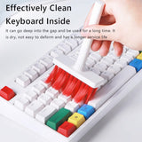 6246 5in1 Multi-Function Soft Dust Clean Bush for Computer Cleaning, with Corner Gap Duster Keycap Puller Remover for Gamer Pc (White) - SWASTIK CREATIONS The Trend Point