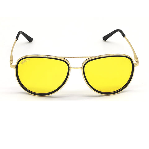 Choriotis-3134 Tissaia Aviator Yellow-Gold Sunglasses For Men & Women~CT-3134
