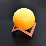 6273 Moon Night Lamp Yellow Color with Wooden Stand Night Lamp for Bedroom - SWASTIK CREATIONS The Trend Point