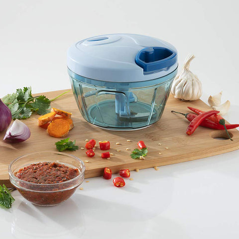 0080 V Atm Blue 450 ML Chopper widely used in all types of household kitchen purposes for chopping and cutting of various kinds of fruits and vegetables etc. - SWASTIK CREATIONS The Trend Poi