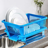 0607B Plastic Sink Dish Drainer Drying Rack (With Brown Box) - SWASTIK CREATIONS The Trend Point