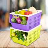 4672 Multipurpose Plastic Trolley with Dish Rack for Kitchen Fruit Vegetable Storage Basket Modern Organizer - SWASTIK CREATIONS The Trend Point