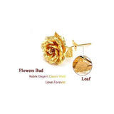 0879 24K Artificial Golden Rose/Gold Red Rose with Gift Box (10 inches) - SWASTIK CREATIONS The Trend Point