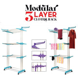 4685 Stackable 3 Layer Folding Clothes Rack - SWASTIK CREATIONS The Trend Point