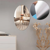 1727A Oval Frame Less Mirror Wall Sticker for Dressing - SWASTIK CREATIONS The Trend Point