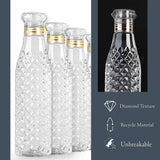 2720 Dimond Cut Water Bottle used by kids, children’s and even adults for storing and drinking water throughout travelling to different-different places and all. - SWASTIK CREATIONS The Tre