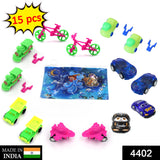 4402 Toys for Kids Friction Powered Vehicle Toy for Baby Push & Go Toys Combo Set for Boys & Girls ( Pack of 15) - SWASTIK CREATIONS The Trend Point
