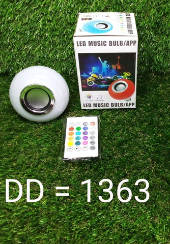 1363 Wireless Bluetooth Sensor 12W Music Multicolor LED Bulb with Remote Controller - SWASTIK CREATIONS The Trend Point