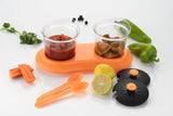 0608 Multipurpose Dining Set Jar and tray holder, Chutneys/Pickles/Spices Jar - 2pc - SWASTIK CREATIONS The Trend Point
