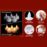6433 Set of 8Pcs With transparent box. Flameless Floating Candles Battery Operated Tea Lights Tealight Candle - Decorative, Wedding. - SWASTIK CREATIONS The Trend Point