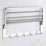 0491 Stainless Steel Folding Towel Rack Cum Towel Bar 18 Inch - SWASTIK CREATIONS The Trend Point