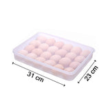 2645 24 Grids Plastic Egg Box Container Holder Tray for Fridge with Lid for 2 Dozen Egg Tray - SWASTIK CREATIONS The Trend Point