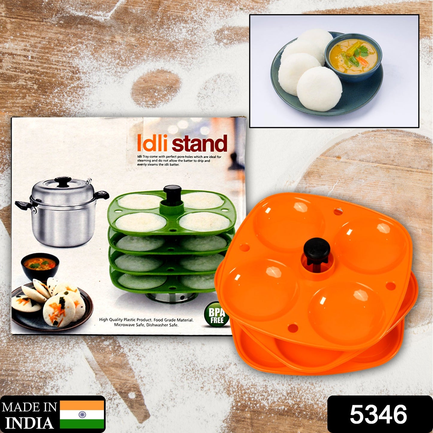 5346 3 Layer Idli Stand used in all kinds of household kitchen purposes for holding and serving idlis. - SWASTIK CREATIONS The Trend Point SWASTIK CREATIONS The Trend Point