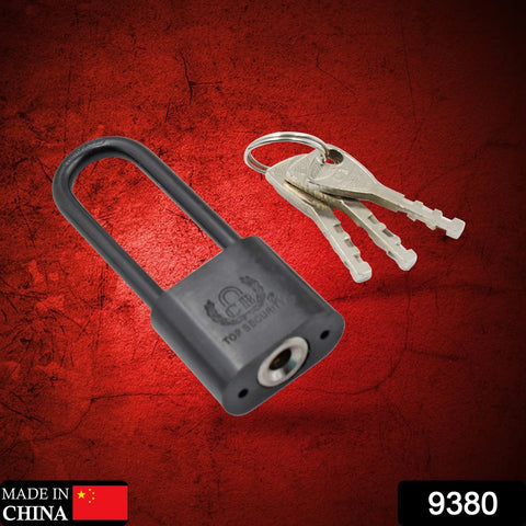 9380 Lock with Key Metal Locker 1 Set Padlock Mini Padlock Beam Plastic, Copper Alloy, Iron Alloy Black Metal Storage Cabinet Safety Padlock 3 Additional keys (1 pc)