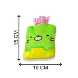 6514 Green Kitty small Hot Water Bag with Cover for Pain Relief, Neck, Shoulder Pain and Hand, Feet Warmer, Menstrual Cramps. - SWASTIK CREATIONS The Trend Point