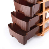 1151 5tier Plastic Modular Drawer System For Multiple Use (Brown colour) - SWASTIK CREATIONS The Trend Point
