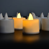 6283 Festival Decorative - LED Yellow Tealight Candles (White, 10 Pcs) With Container - SWASTIK CREATIONS The Trend Point