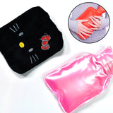 6513 Black Hello Kitty small Hot Water Bag with Cover for Pain Relief, Neck, Shoulder Pain and Hand, Feet Warmer, Menstrual Cramps. - SWASTIK CREATIONS The Trend Point