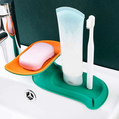 4858C Plastic Double Layer Soap Dish Holder| Decorative Storage Holder Box for Bathroom, Kitchen, Easy Cleaning ,Soap Saver. - SWASTIK CREATIONS The Trend Point