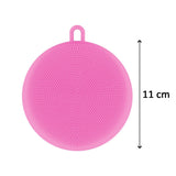 6078 Silicone Dish Scrubber Sponge Mildew Free, Non Stick (Mix Color) - SWASTIK CREATIONS The Trend Point