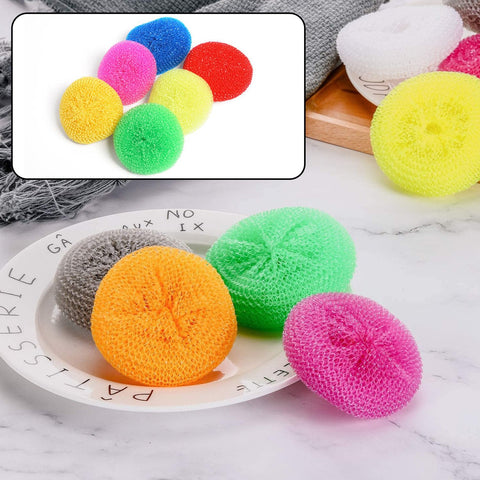 2630 Plastic Scrubber Round Nylon Scrubbers (Pack of 6) - SWASTIK CREATIONS The Trend Point