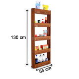 2637 5 Layer Storage Organiser Slim Rack Shelf with Wheel - SWASTIK CREATIONS The Trend Point