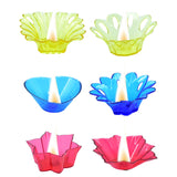 6004 Plastic Candle Cup with Multi Shape  (Multicolor) - SWASTIK CREATIONS The Trend Point