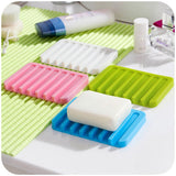 0810 Silicone Soap Holder Soap Dish Stand Saver Tray Case for Shower 