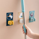 1633 Magic Sticker Series Self Adhesive Mop and Broom Holder - SWASTIK CREATIONS The Trend Point