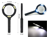 1573 Magnifying Glass with 3 Led Light 3X Power and Rubberized Handle - SWASTIK CREATIONS The Trend Point