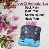 6528 Grey Cat Print small Hot Water Bag with Cover for Pain Relief, Neck, Shoulder Pain and Hand, Feet Warmer, Menstrual Cramps. - SWASTIK CREATIONS The Trend Point