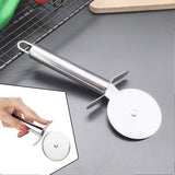 2983 Stainless Steel Pizza Cutter, Sandwich & Pastry Cake Cycle Cutter, Sharp, Wheel Type Cutter, Pack of 1 - SWASTIK CREATIONS The Trend Point
