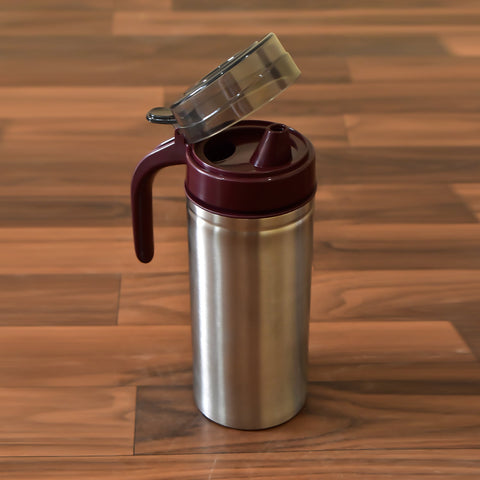 8128 Oil Dispenser Stainless Steel with small nozzle 750ml - SWASTIK CREATIONS The Trend Point