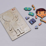 3496 Wooden Boy Body Parts Puzzle with Pictures Body Part Puzzle for Kid Early Education Letters Puzzles for Preschool. - SWASTIK CREATIONS The Trend Point