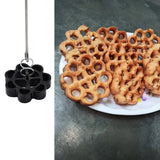 2917 Non Stick Achappam Maker Achappam Mould with Stay Cool Handle Rose Cookie Maker (Black) - SWASTIK CREATIONS The Trend Point