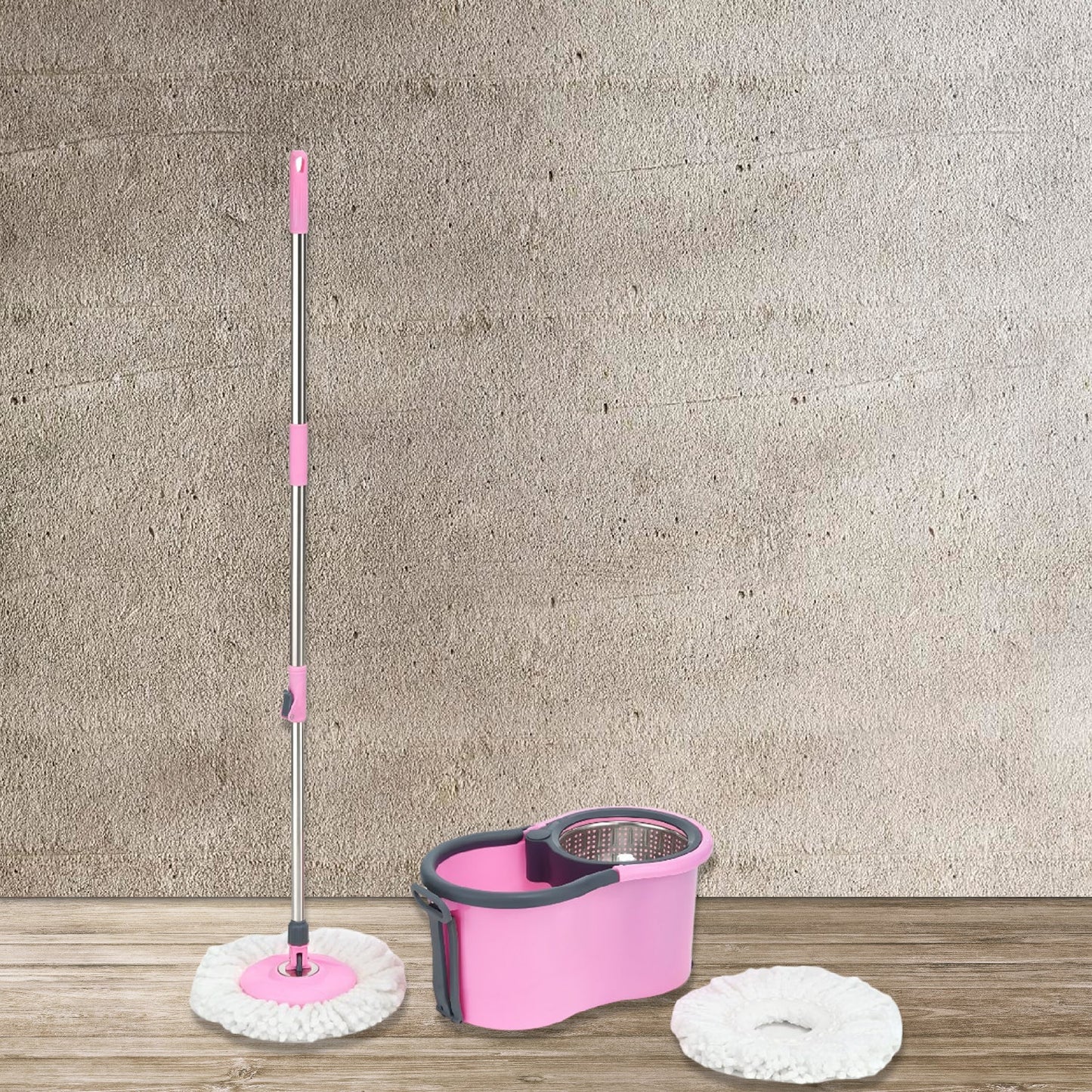 4942 Quick Spin Mop With Steel Spin, Bucket Floor Cleaning, Easy Wheels & Big Bucket, Floor Cleaning Mop with Bucket - SWASTIK CREATIONS The Trend Point SWASTIK CREATIONS The Trend Point