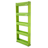 2637 5 Layer Storage Organiser Slim Rack Shelf with Wheel - SWASTIK CREATIONS The Trend Point
