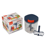 2897 Plastic Handy Chopper 1100ml Kitchen Chopper with 6 Blades and 1 Plastic Whisker, Multipurpose Manual Chopper, Vegetable & Fruit Cutter Chopper - SWASTIK CREATIONS The Trend Point
