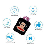 6522 Black Monkey small Hot Water Bag with Cover for Pain Relief, Neck, Shoulder Pain and Hand, Feet Warmer, Menstrual Cramps. - SWASTIK CREATIONS The Trend Point