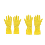 4854 2 pair med yellow gloves For Types Of Purposes Like Washing Utensils, Gardening And Cleaning Toilet Etc. - SWASTIK CREATIONS The Trend Point