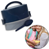 2408 BLUE CLASSIC 2 LAYER LUNCH BOX | AIRTIGHT LUNCH BOX - SWASTIK CREATIONS The Trend Point