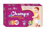 0950 Premium Champs High Absorbent Pant Style Diaper Small Size, 42 Pieces (950_Small_42) Champs