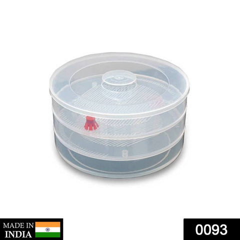 0093 Plastic 3 Compartment Sprout Maker, White - SWASTIK CREATIONS The Trend Point