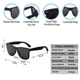 Choriotis-0650 Smyder Square Black-Black Sunglasses For Men & Women~CT-0650 - SWASTIK CREATIONS The Trend Point