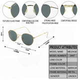 Louis Kouros-3447 Mezage Round Black-Gold Sunglasses For Men & Women~LK-3447 - SWASTIK CREATIONS The Trend Point