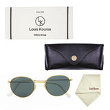 Louis Kouros-3447 Mezage Round Black-Gold Sunglasses For Men & Women~LK-3447 - SWASTIK CREATIONS The Trend Point