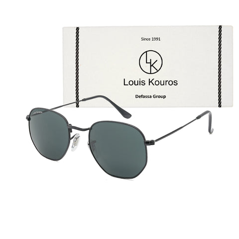 Louis Kouros-3548 Tarth Square Black-Black Sunglasses For Men & Women~LK-3548 - SWASTIK CREATIONS The Trend Point