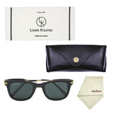 Louis Kouros-2148 Buloster Square Black-Gold Sunglasses For Men & Women~LK-2148 - SWASTIK CREATIONS The Trend Point